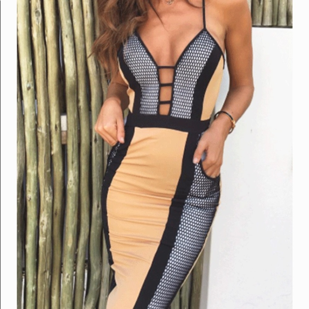 Runaway The Label Honeycomb MIDI Dress Size 6/XS